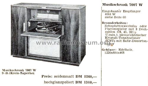 Musikschrank 7007W; Grundig Radio- (ID = 2337413) Radio