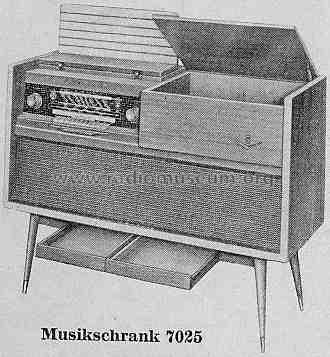 Musikschrank 7025; Grundig Radio- (ID = 316073) Radio