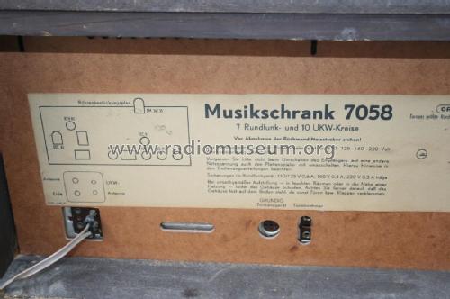 Musikschrank 7058; Grundig Radio- (ID = 2761152) Radio