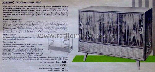 Musikschrank 7090; Grundig Radio- (ID = 798558) Radio