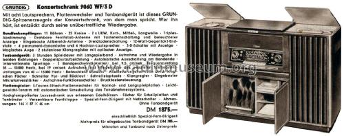 Musikschrank 9060WF/3D; Grundig Radio- (ID = 2165985) Radio