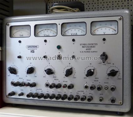 Netzgerät stabilisiert 6007; Grundig Radio- (ID = 2225858) Equipment