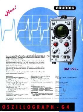 Oszillograph G4 6061; Grundig Radio- (ID = 1159358) Equipment