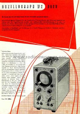 Oszillograph W2 6023; Grundig Radio- (ID = 2702910) Equipment