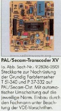 PAL/Secam-Transcoder XV Sach Nr. 9.28016-0512; Grundig Radio- (ID = 691054) mod-past25