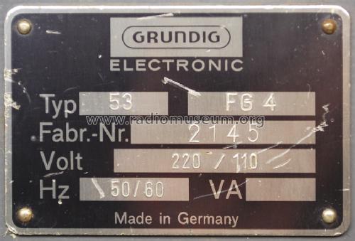 PAL-Servicegenerator FG4; Grundig Radio- (ID = 1638398) Equipment