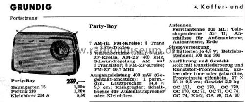 Party-Boy ; Grundig Radio- (ID = 2973988) Radio