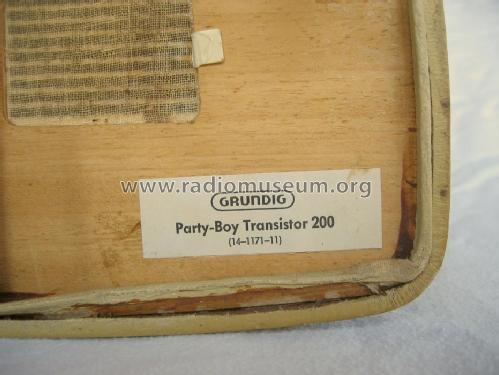 Party-Boy Transistor 200; Grundig Radio- (ID = 795778) Radio