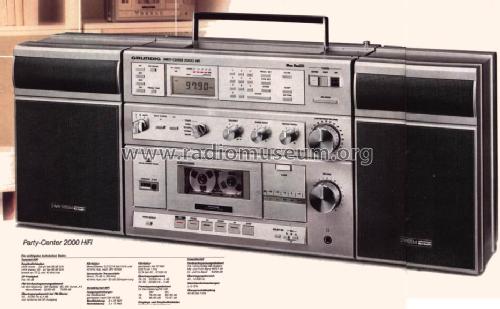 Party Center 2000 HiFI; Grundig Radio- (ID = 497057) Radio