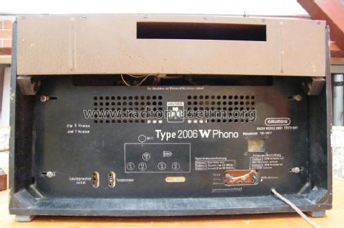Phonokombination 2006W Type 2006W Phono; Grundig Radio- (ID = 1094088) Radio