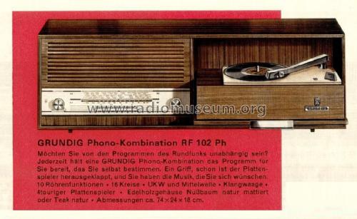 Phono-Kombination RF102Ph; Grundig Radio- (ID = 2134975) Radio