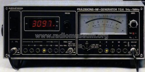 Präzisions NF-Generator TG6; Grundig Radio- (ID = 1014311) Ausrüstung