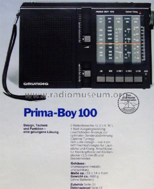 Prima-Boy 100; Grundig Radio- (ID = 797095) Radio