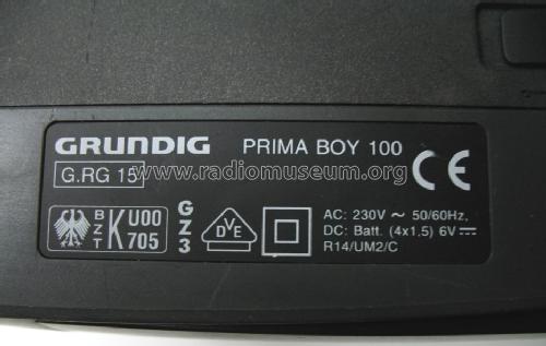 Prima Boy 100; Grundig Radio- (ID = 1079227) Radio