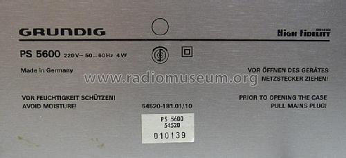 PS5600 Ch= Dual ASP135; Grundig Radio- (ID = 1797318) R-Player