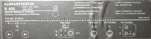 R400; Grundig Radio- (ID = 643711) Radio