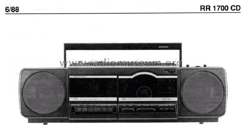 Radio Recorder RR1700CD; Grundig Radio- (ID = 1379388) Radio