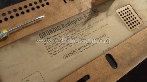 Radiogram K33-WE; Grundig Radio- (ID = 2247227) Radio