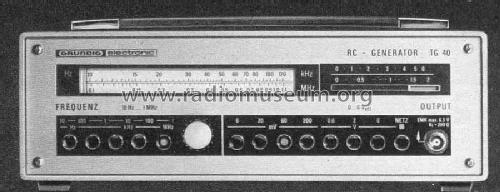 RC-Generator TG40; Grundig Radio- (ID = 431102) Equipment
