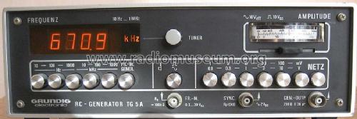 RC-Generator TG5A; Grundig Radio- (ID = 1171666) Equipment