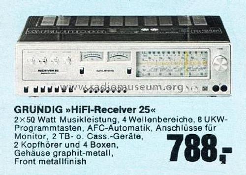 HiFi-Receiver R25; Grundig Radio- (ID = 1763005) Radio