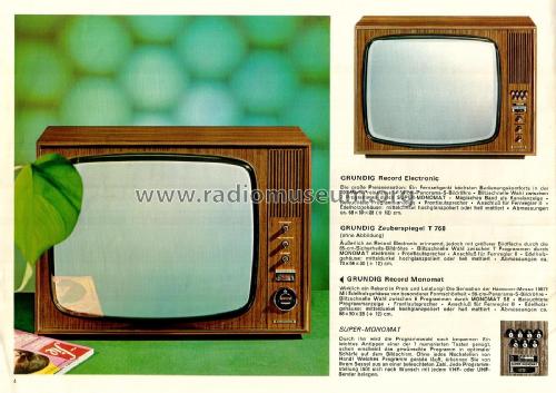 Zauberspiegel Record Monomat ; Grundig Radio- (ID = 2135146) Televisore