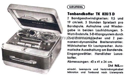 Record TK820/3D; Grundig Radio- (ID = 2860708) Ton-Bild