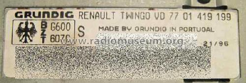 Renault Twingo VD 77 01 419 199; Grundig Radio- (ID = 1376443) Car Radio