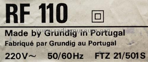 RF110; Grundig Radio- (ID = 1351145) Radio