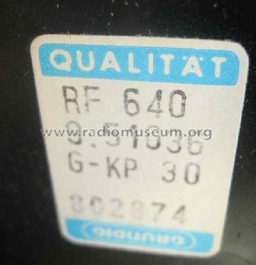 RF640 Ch= RC202; Grundig Radio- (ID = 1481810) Radio