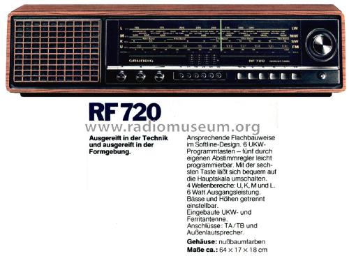 RF720 Ch= RC202P; Grundig Radio- (ID = 2628669) Radio