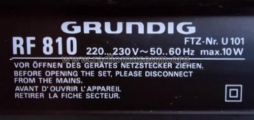 RF810; Grundig Radio- (ID = 2671531) Radio