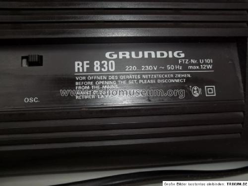 RF830; Grundig Radio- (ID = 980952) Radio