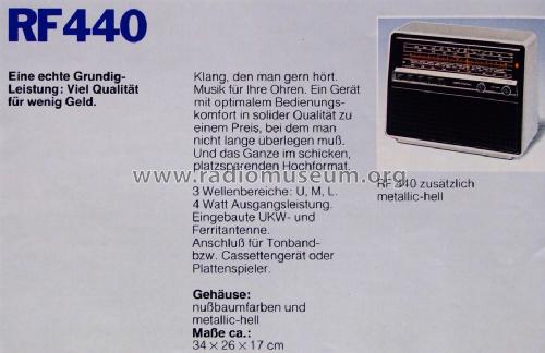 RF-440 Ch= RC-440; Grundig Radio- (ID = 797640) Radio