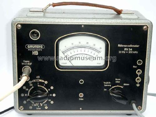 Röhrenvoltmeter RV54; Grundig Radio- (ID = 291765) Equipment