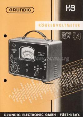 Röhrenvoltmeter RV54; Grundig Radio- (ID = 367500) Ausrüstung