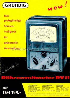 Röhrenvoltmeter RV-11; Grundig Radio- (ID = 2702469) Equipment