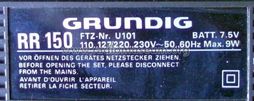 RR150; Grundig Radio- (ID = 1628022) Radio