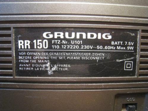 RR150; Grundig Radio- (ID = 1910387) Radio
