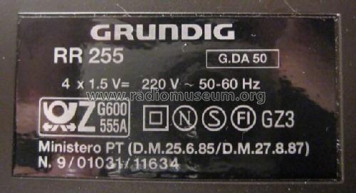 RR255; Grundig Radio- (ID = 439430) Radio