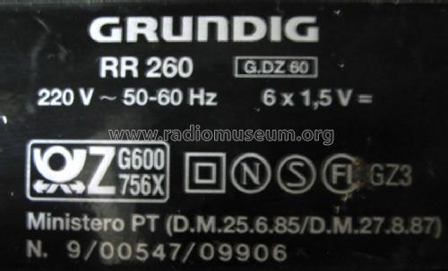 RR260; Grundig Radio- (ID = 615119) Radio