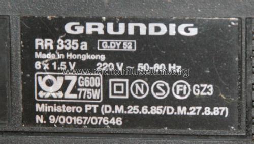 RR335; Grundig Radio- (ID = 2226762) Radio