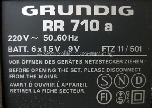 RR710a; Grundig Radio- (ID = 609485) Radio