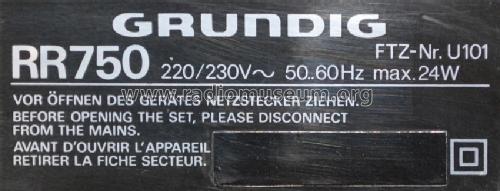 RR750; Grundig Radio- (ID = 1268272) Radio