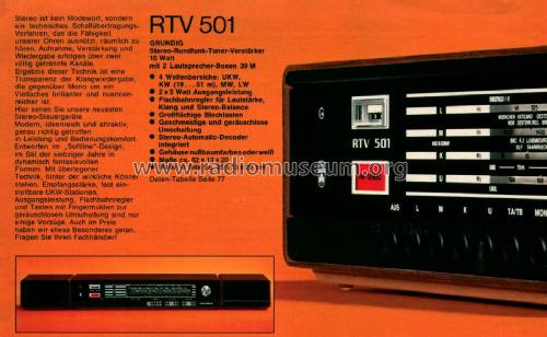 RTV 501 Ch= RC 400; Grundig Radio- (ID = 2414183) Radio