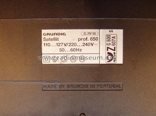 Satellit 650; Grundig Radio- (ID = 496561) Radio