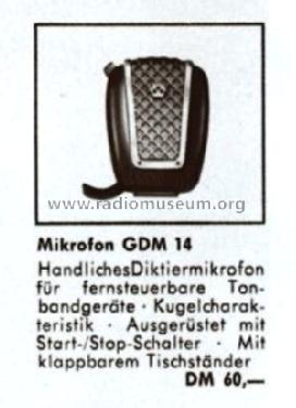 Schaltmikrofon GDM14S; Grundig Radio- (ID = 504947) Microphone/PU