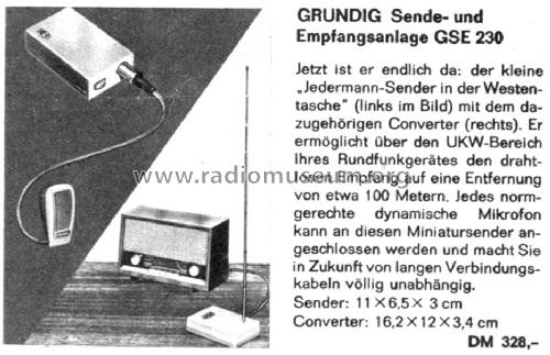 Sende- und Empfangsanlage GSE230; Grundig Radio- (ID = 646183) Commercial TRX