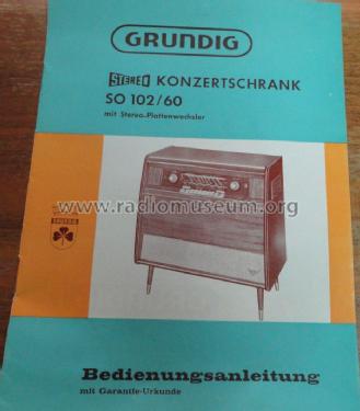 Stereo-Konzertschrank SO102/60; Grundig Radio- (ID = 1989539) Radio