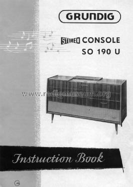 Majestic Stereo Console SO190U; Grundig Radio- (ID = 843237) Radio